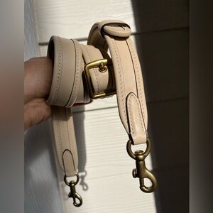 Coach Beige Leather Strap with Gold Hardware